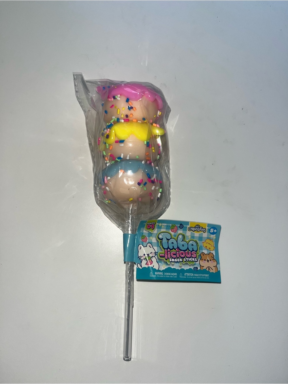 Plush Lollipop Stack Toy - Pink, Yellow, Blue